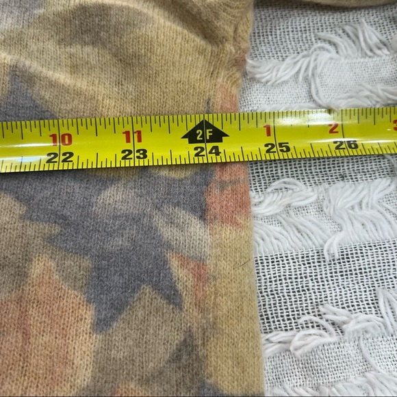 ASPHALT Womens Wool Blend Butter Yellow Floral Sweater Sz M-L Boho Casual - Picture 5 of 7